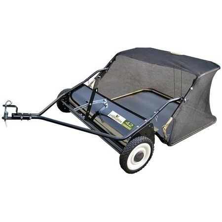 Landscapers Select Lawn Sweeper, 42 in W Working, 12 cuft Hopper, 4251 Brush to Wheel Ratio, 4Brush YTL31108